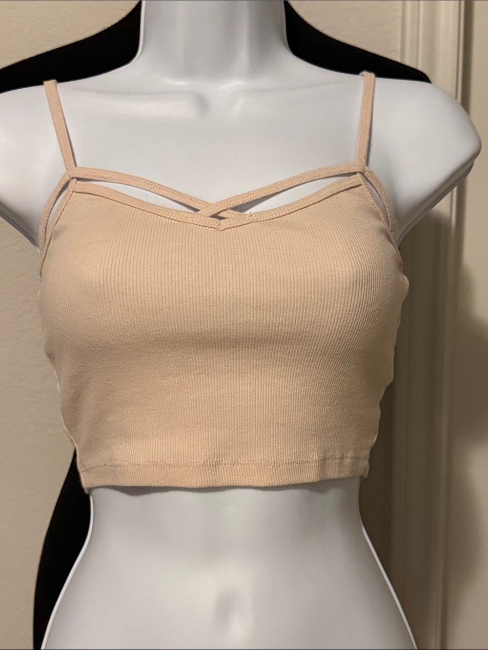 Aeropostale Baby Pink Ribbed Crop Top